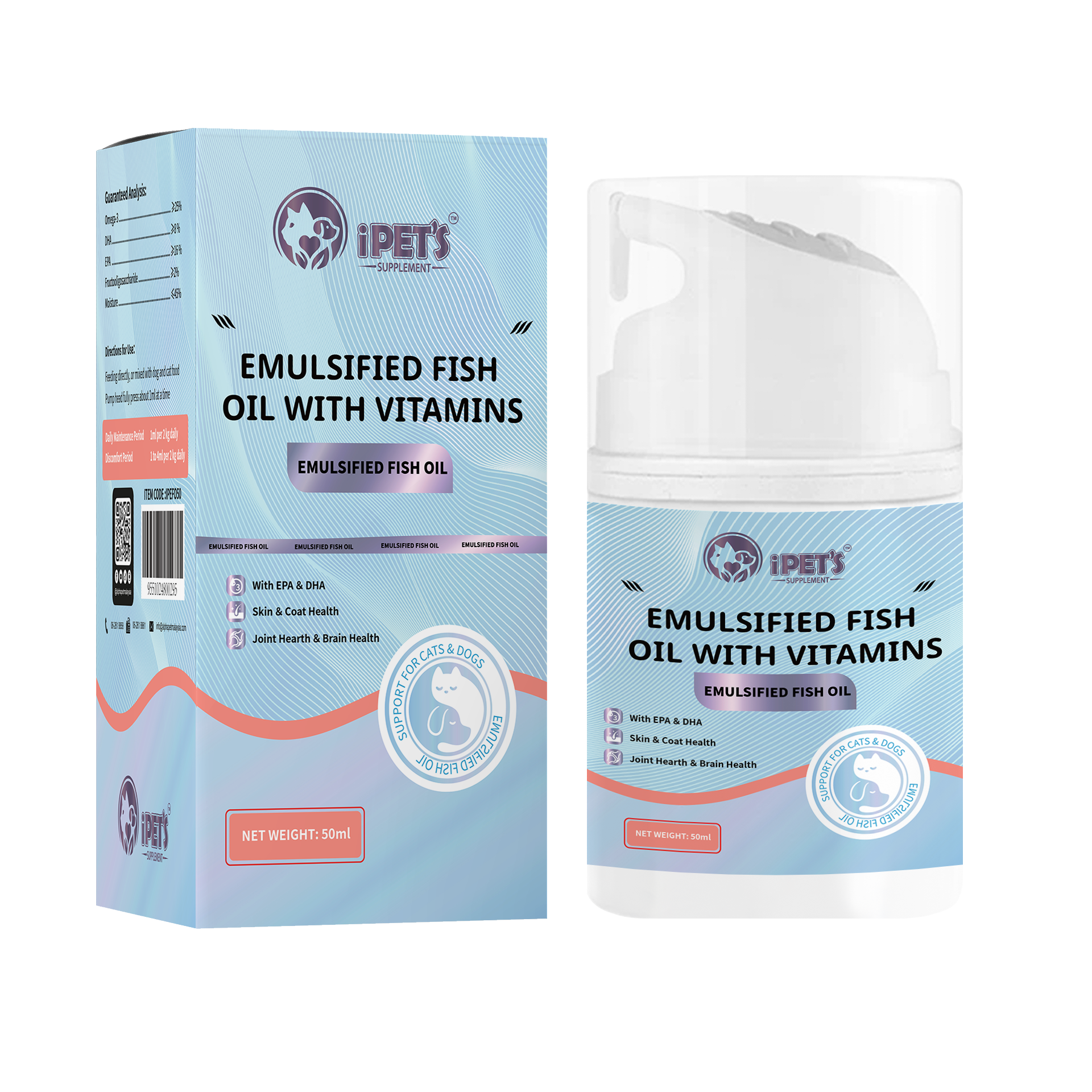 EMULSIFIED FISH OIL WITH VITAMINS 50ML
