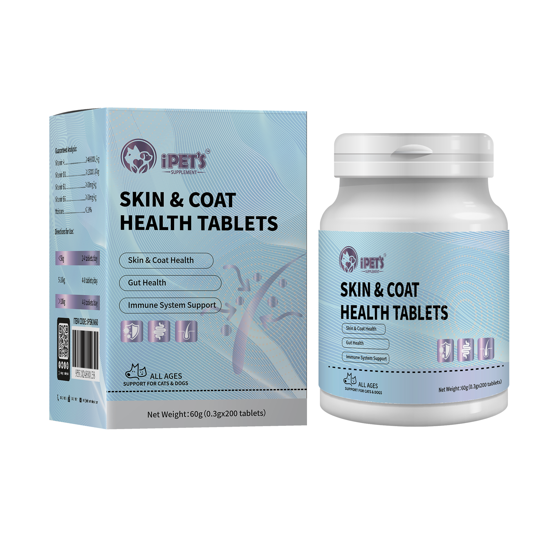 SKIN & COAT HEALTH TABLETS 60G
