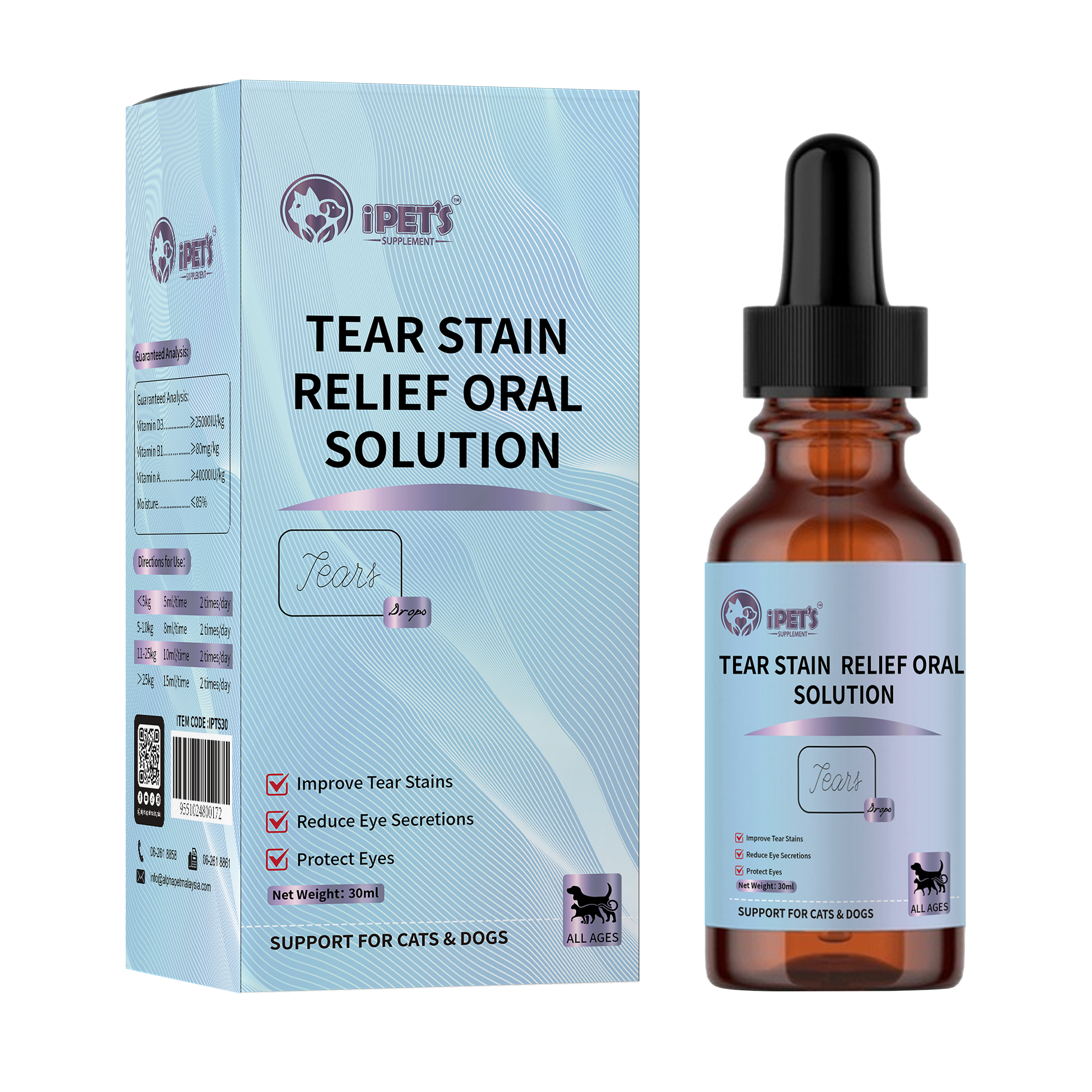 TEAR STAIN RELIEF ORAL SOLUTION 30ML